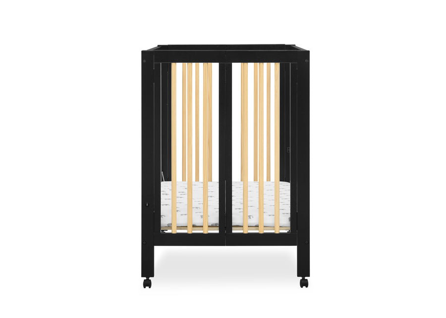 Ebony with Natural (1482) 42-Mia Portable Folding Mini Crib with 1.5-Inch Mattress