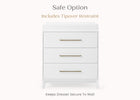 Bianca White (130) 7-Spencer 3 Drawer Dresser with Changing Top and Interlocking Drawers