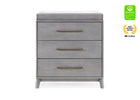 Steel Grey (1446) 8-Spencer 3 Drawer Dresser with Changing Top and Interlocking Drawers