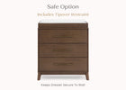 Teak Brown (1526) 34-Spencer 3 Drawer Dresser with Changing Top and Interlocking Drawers