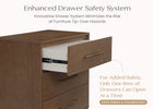 Teak Brown (1526) 33-Spencer 3 Drawer Dresser with Changing Top and Interlocking Drawers
