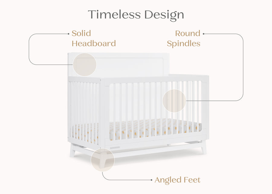 Bianca White (130) 6-Spencer 6-in-1 Convertible Crib