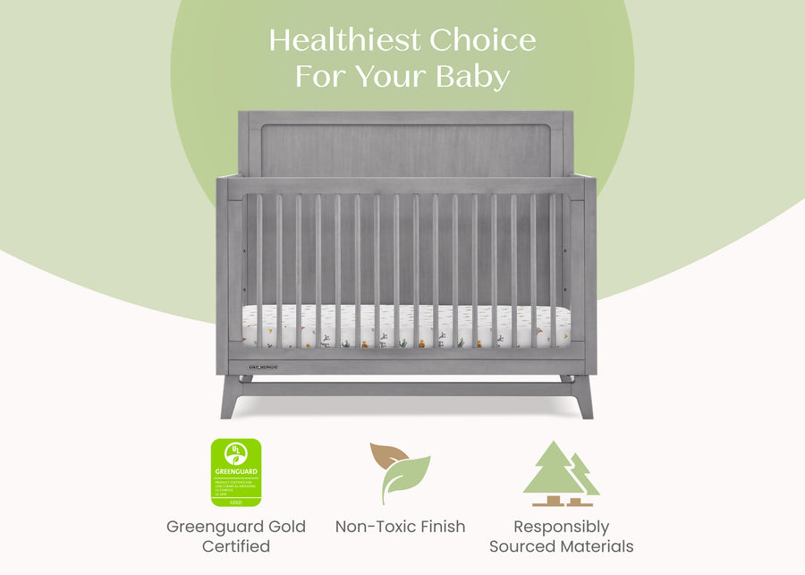 Steel Grey (1446) 26-Spencer 6-in-1 Convertible Crib