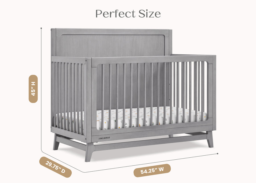 Steel Grey (1446) 29-Spencer 6-in-1 Convertible Crib