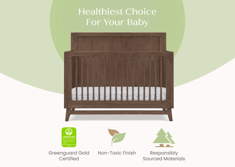 Teak Brown (1526) 47-Spencer 6-in-1 Convertible Crib