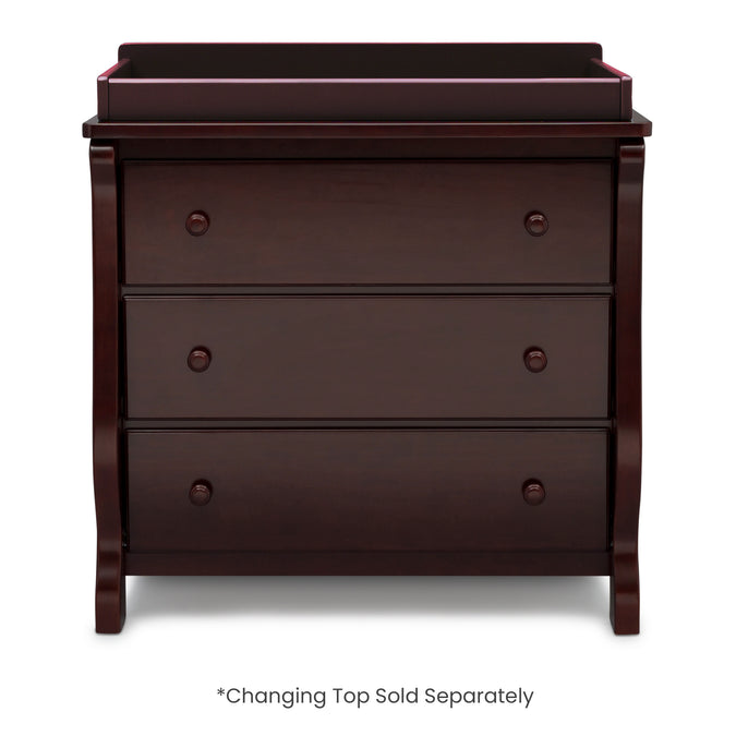 W109430 205 Universal 3 Drawer Dresser Espresso Cherry Silo 132 6-Universal 3 Drawer Dresser with Interlocking Drawers