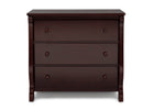 Espresso Cherry (205) 3-Universal 3 Drawer Dresser with Interlocking Drawers
