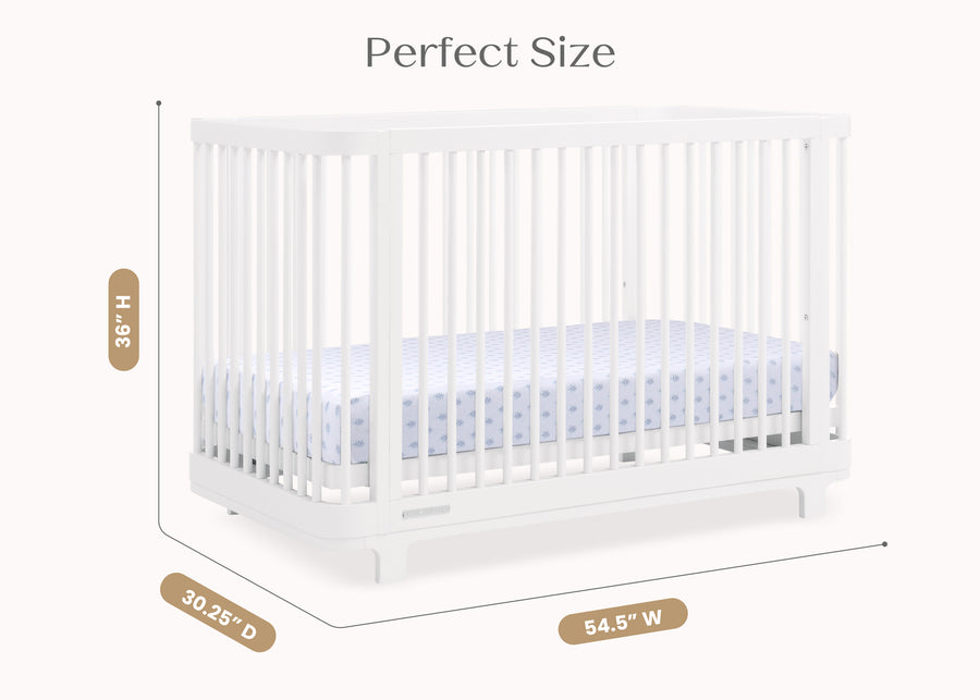 Bianca White (130) 24-Nest 4-in-1 Convertible Crib