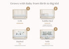 Soft Beige (1560) 50-Nest 4-in-1 Convertible Crib