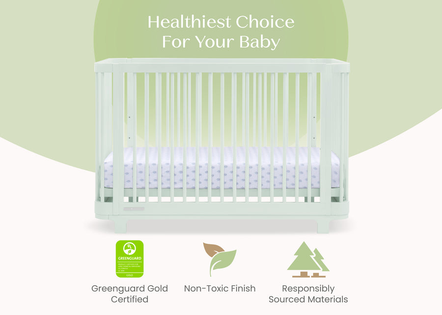 Light Sage (389) 36-Nest 4-in-1 Convertible Crib