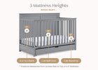 Grey (026) 5-Logan 6-in-1 Convertible Crib with Underdrawer
