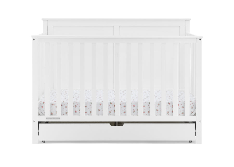 Bianca White (130) 30-Logan 6-in-1 Convertible Crib with Underdrawer