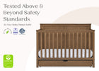 Chestnut (836) 49-Logan 6-in-1 Convertible Crib with Underdrawer