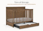 Chestnut (836) 47-Logan 6-in-1 Convertible Crib with Underdrawer