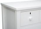 Textured White (1349) 15-Farmhouse 3 Drawer Dresser with Changing Top and Interlocking Drawers