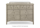 Textured Limestone (1340) 3-Farmhouse 6 Drawer Dresser with Interlocking Drawers