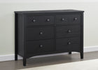 Textured Midnight Grey (1347) 6-Farmhouse 6 Drawer Dresser with Interlocking Drawers
