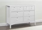 Textured White (1349) 1-Farmhouse 6 Drawer Dresser with Interlocking Drawers