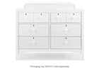 Textured White (1349) 3-Farmhouse 6 Drawer Dresser with Interlocking Drawers