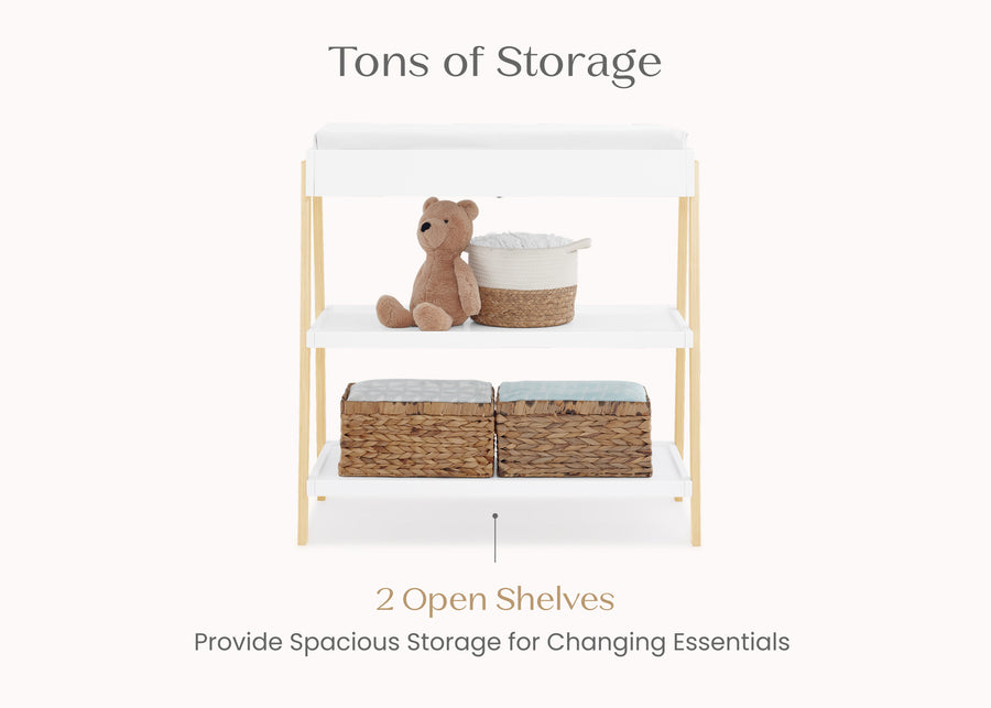 Bianca White with Natural (123) 22-Scout Changing Table