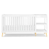 DCB: Bianca White with Natural (123) 14-Essex 4-in-1 Convertible Crib and Changer