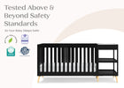 Ebony with Natural (1482) 21-Essex 4-in-1 Convertible Crib and Changer