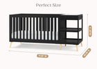 Ebony with Natural (1482) 23-Essex 4-in-1 Convertible Crib and Changer