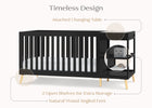Ebony with Natural (1482) 22-Essex 4-in-1 Convertible Crib and Changer