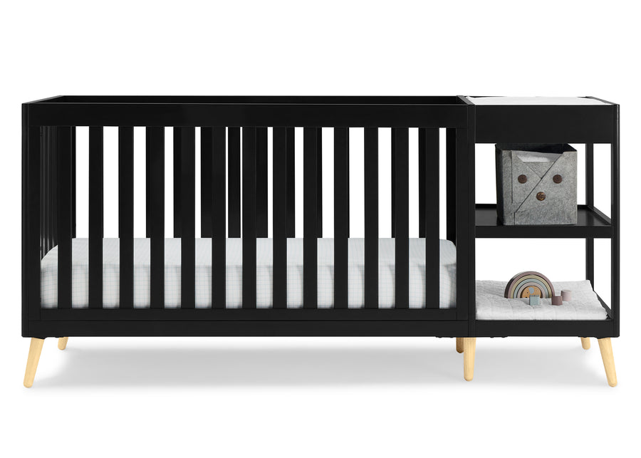 Ebony with Natural (1482) 24-Essex 4-in-1 Convertible Crib and Changer
