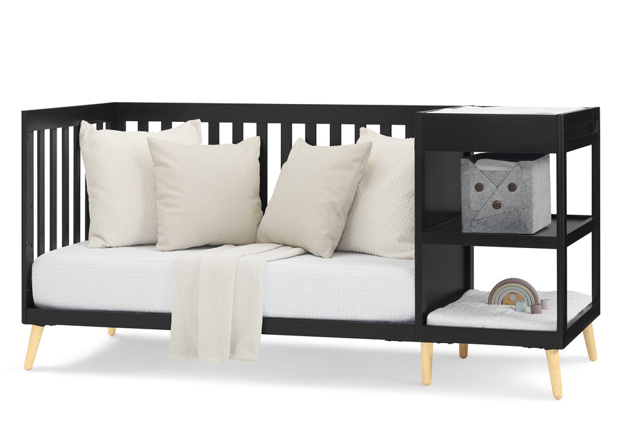 Ebony with Natural (1482) 28-Essex 4-in-1 Convertible Crib and Changer