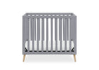 Grey with Natural (1359) 10-Essex Convertible Mini Baby Crib with 2.75-Inch Mattress, Greenguard Gold Certified