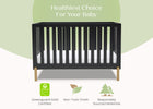 Midnight Grey with Metal (1361) 4-Hendrix 4-in-1 Convertible Crib
