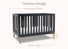 Midnight Grey with Metal (1361) 6-Hendrix 4-in-1 Convertible Crib