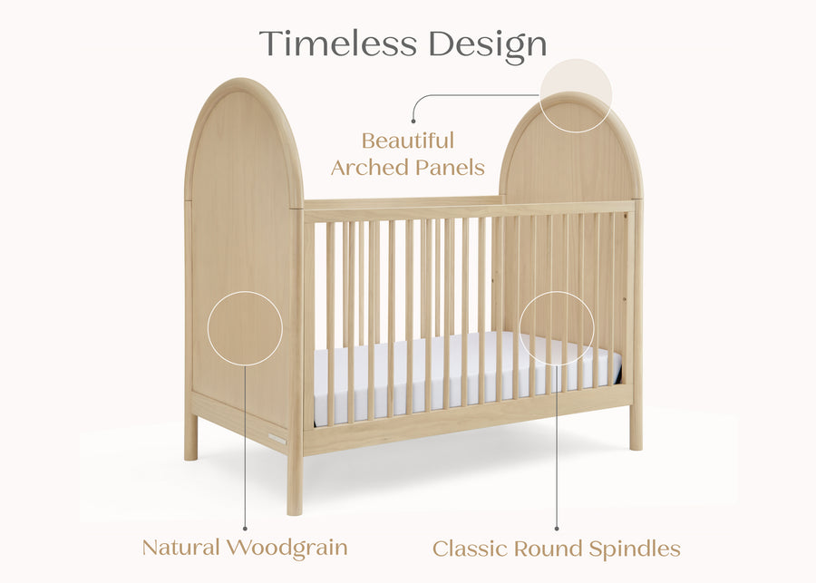 Natural Sandstone (1544) 7-Vivi 4-in-1 Convertible Crib