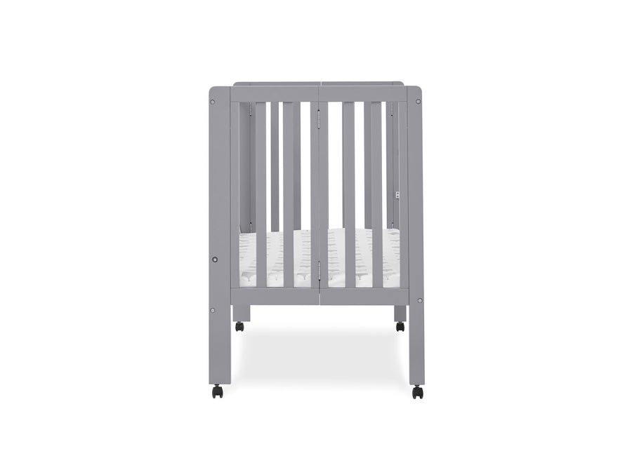Grey (026) 11-Lee Portable Folding Mini Crib with 1.5-Inch Mattress