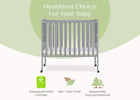 Grey (026) 3-Lee Portable Folding Mini Crib with 1.5-Inch Mattress