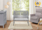 Grey (026) 2-Lee Portable Folding Mini Crib with 1.5-Inch Mattress