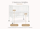 Bianca White (130) 18-Lee Portable Folding Mini Crib with 1.5-Inch Mattress