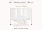 Bianca White (130) 20-Lee Portable Folding Mini Crib with 1.5-Inch Mattress