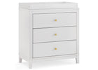 Moonstruck Grey (1351) 29-Eloise 3 Drawer Dresser with Changing Top and Interlocking Drawers