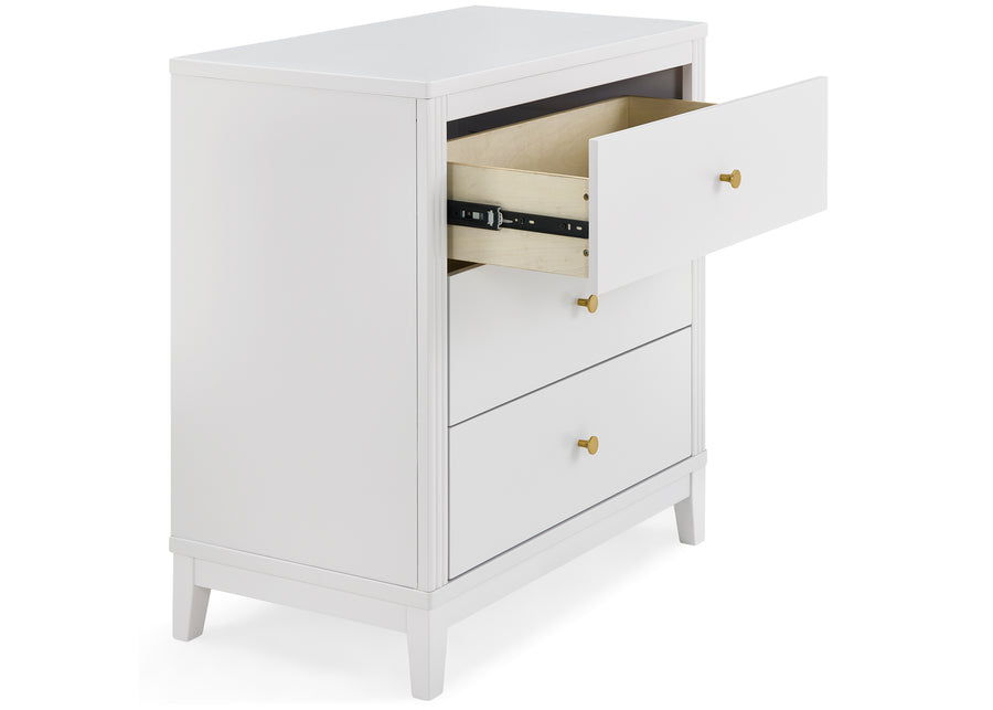 Moonstruck Grey (1351) 30-Eloise 3 Drawer Dresser with Changing Top and Interlocking Drawers
