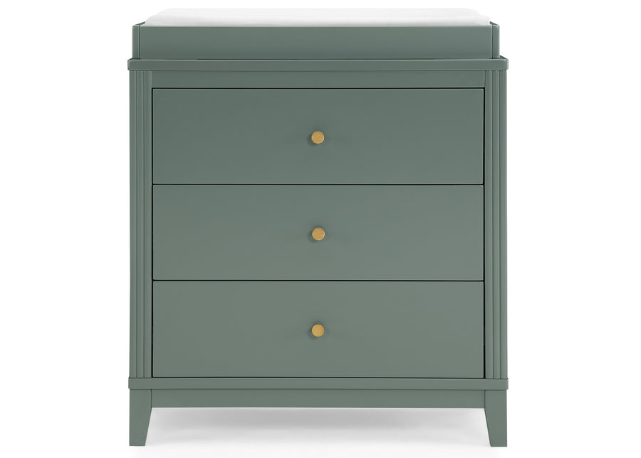 Grassy Glen (357) 15-Eloise 3 Drawer Dresser with Changing Top and Interlocking Drawers