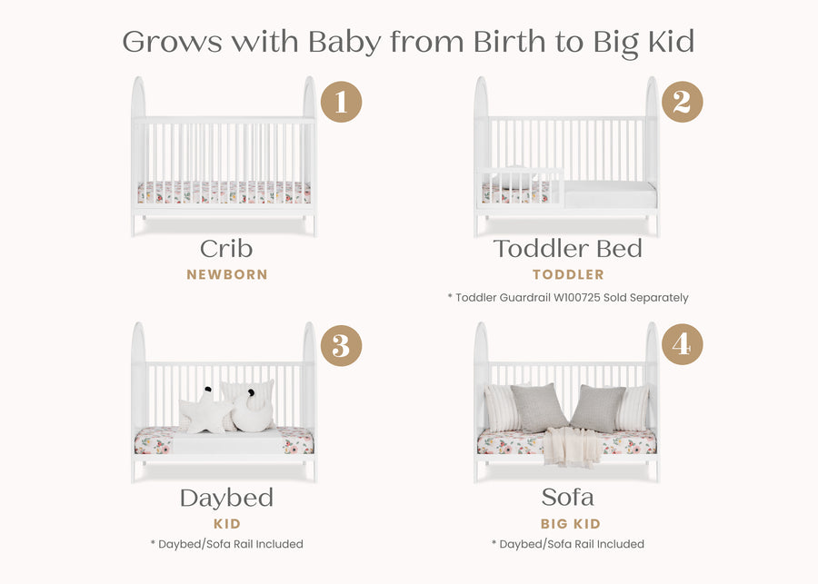 Bianca White (130) 48-Eloise 4-in-1 Convertible Crib