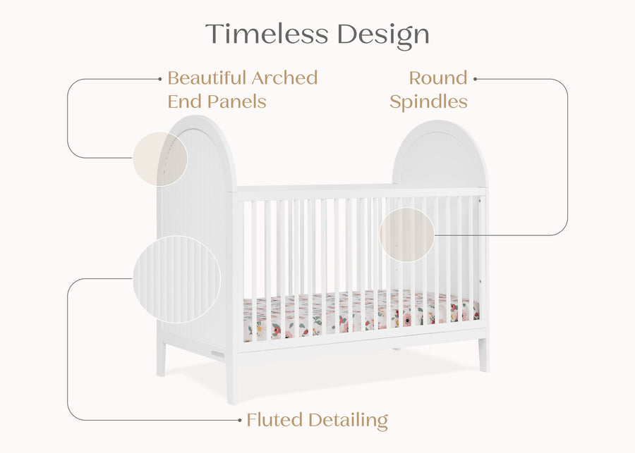 Bianca White (130) 51-Eloise 4-in-1 Convertible Crib