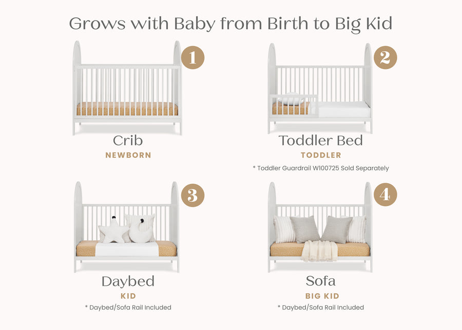 Moonstruck Grey (1351) 33-Eloise 4-in-1 Convertible Crib