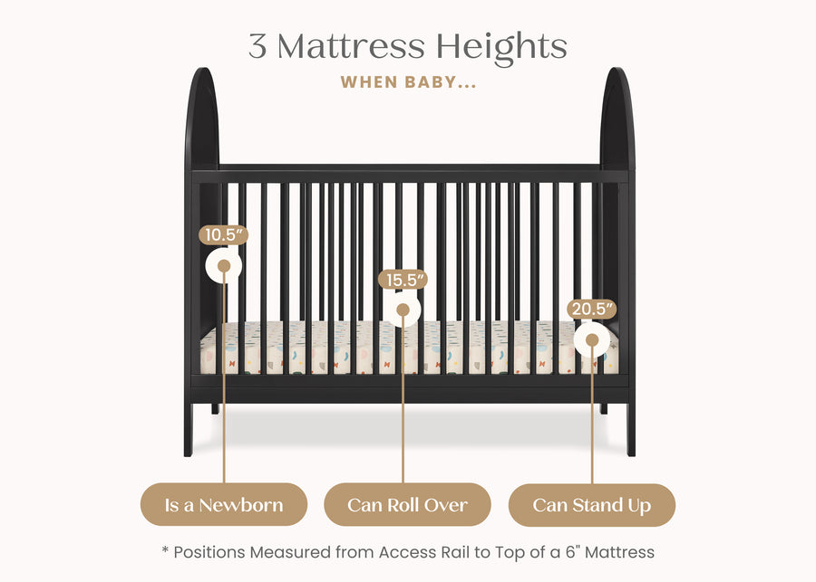 Midnight Grey (1360) 20-Eloise 4-in-1 Convertible Crib