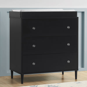 Bowie 3 Drawer Dresser with Changing Top and Interlocking Drawers 22