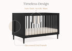 Ebony (0011) 6-Bowie 4-in-1 Convertible Crib