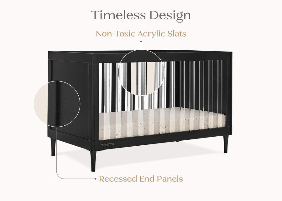 Ebony (0011) 6-Bowie 4-in-1 Convertible Crib