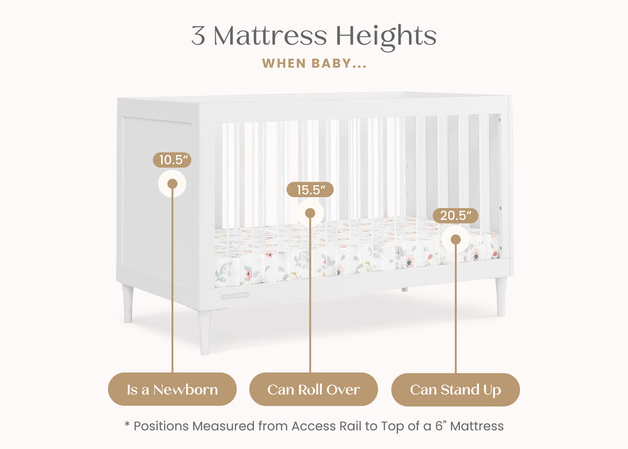 Bianca White (130) 23-Bowie 4-in-1 Convertible Crib